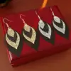 Wholesale Leaf Shaped Hollow Out Multi-Layer Earrings Fashionable Unique Design Personality Exaggeration Small Audience Ear Jewelry