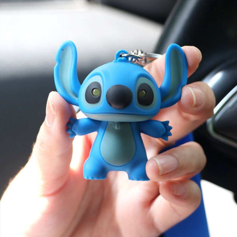 Wholesale Stilwell Keychain Voice ILOVEYOU Luminous Doll Cartoon Cute School Bag Couple Hanging Ornaments Factory Spot