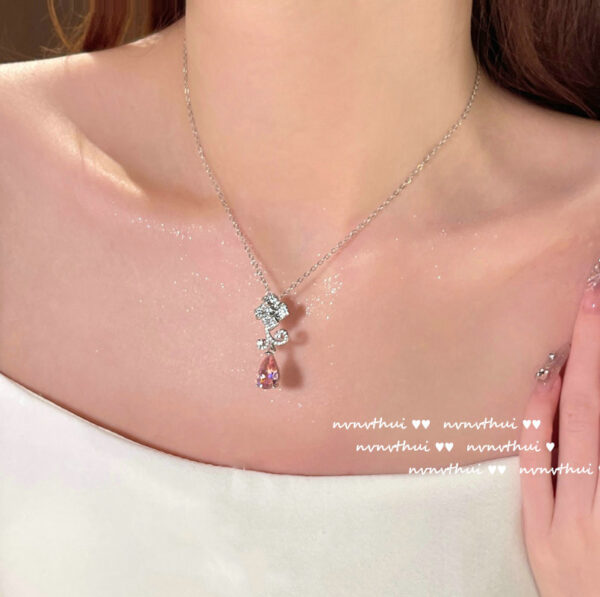 Wholesale Kardashian Love Bow Gem Earrings Papalacha Plated 18K Gold Candy Pink Heart Butterfly Ring
