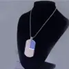 oly-cdb0757508a234319d7243bd463a80f4 Wholesale Stainless Steel American Flag Necklace Hip Hop Fashion Elegant Cool Dog Tag Pendant Necklace Unisex Geometric Pattern Jewelry