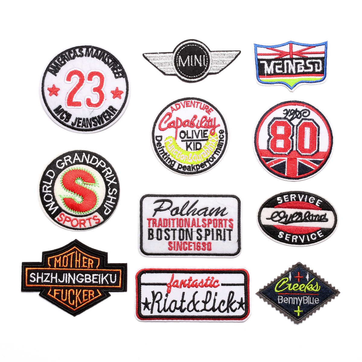 Wholesale Tide Cool Cow Jeans Hat Clothes Decorative Sticker Cloth Decal Black Back Embroidery Standard Repair Patch Handmade Patchwork Accessories