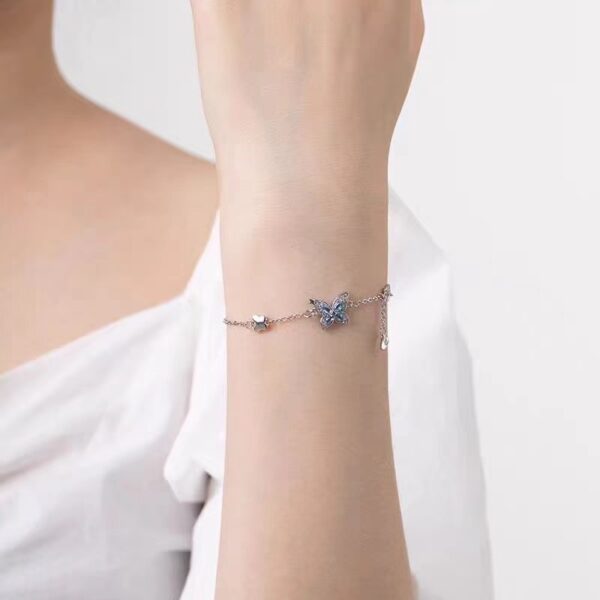 oly-cdb89257e047c5703ef22b37b566f093 Wholesale Tassel Butterfly Bracelet Women's Light Luxury High-end Same Style Zircon Niche Design Gift Jewelry for Girlfriend