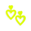 Wholesale  Party Acrylic Earrings Water Drop Hollow Love Earrings Valentine's Day Geometric Love Earrings