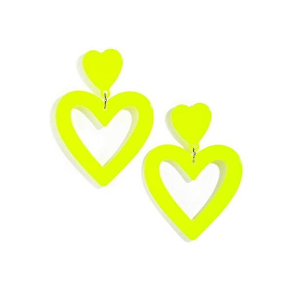 Wholesale  Party Acrylic Earrings Water Drop Hollow Love Earrings Valentine's Day Geometric Love Earrings