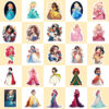 oly-cdbcd356afb4906530d8283c9b5c513c Wholesale Selling 50 colorful cartoon princess stickers children's cartoon baby girl kindergarten reward princess collection