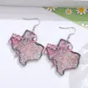 Wholesale Retro Map Print Acrylic Drop Earrings For Women With 304 Stainless Steel Ear Pins