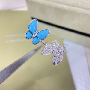 S091-platinum white diamond + turquoise (ring)