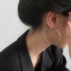 oly-cdfc1930cd0b085d14fefd72ddb3a778 Wholesale big ring earrings women tide circle earrings simple cold style temperament net red earrings