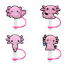 oly-ce001f599bf3d161c6f0f3f0835dce23 Wholesale Animal Salamander Series Straw Sleeve Straw Cap Silicone Dust Plug Cute Anime Party Straw Decorations