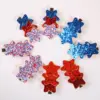 Wholesale American Independence Day Star Hair Clip Festival Side Swept Bangs Clip Bow Hair Accessory Suitable For Girls Black White Green And Army Yellow