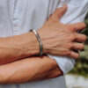 oly-ce042936beaba8cd9c212f40551c1c30 Wholesale Retro Viking Pattern Bracelet Men's Ancient Silver Adjustable Bracelet Bracelet