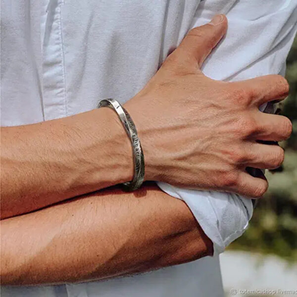 oly-ce042936beaba8cd9c212f40551c1c30 Wholesale Retro Viking Pattern Bracelet Men's Ancient Silver Adjustable Bracelet Bracelet