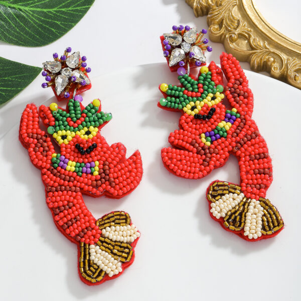 Wholesale Earrings Mexican Festival Handmade Rice Bead Earrings Personalized Trendy Women's Earrings Hip-Hop Style