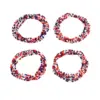 oly-ce16f5e5ce666399be117b191e6b7ad5 Wholesale Unisex Round Glass Beaded Bracelet In Bohemian Style, Perfect For Independence Day