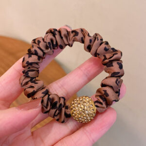 8# satin leopard print