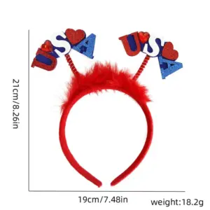 Double Usa Love Fur Style / Fan Headband