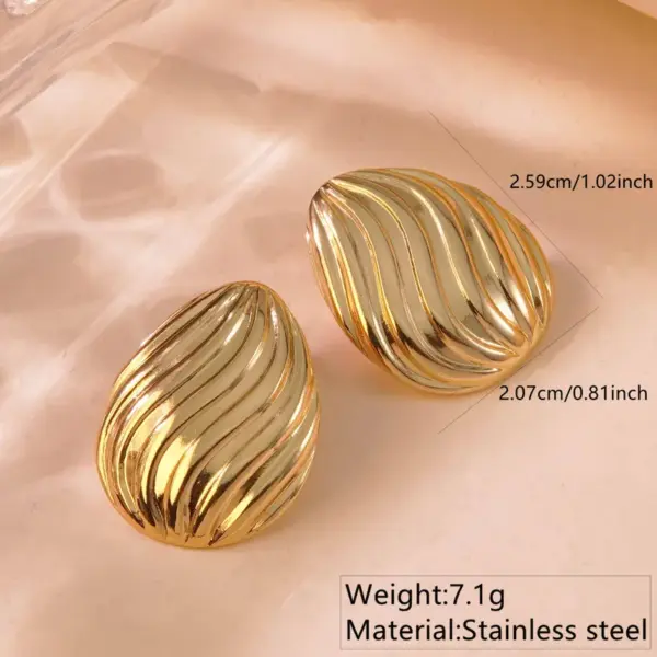 Wholesale 1 Pair Simple Style Commute Geometric 304 Stainless Steel Imitation Gold Electroplating Ear Studs