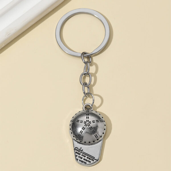 Wholesale Metal baseball cap keychain sports baseball cap keychain pendant accessories