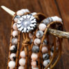 oly-ce2bf0c1b8f7d6118525141c9d202528 Wholesale Accessories Hand-woven Pink Zebra Stone Beaded Bracelet Retro Bohemian Multi-layer Bracelet for Women