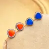 Wholesale PVD Coated Real Gold Plated 18K Gold Heart Shape 304 Stainless Steel Marine Style Simple Style Classic Style Waterproof Non Tarnish Ear Studs
