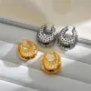 Wholesale Retro Copper Pentagram Earrings In Golden, Stylish And Unique Design For Everyday Wear