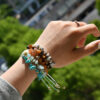 oly-ce68ff6a8971d96723e75d7bfa68cfce Wholesale fashion hand-woven irregular gravel beaded crystal bracelet Bohemian adjustable hand rope