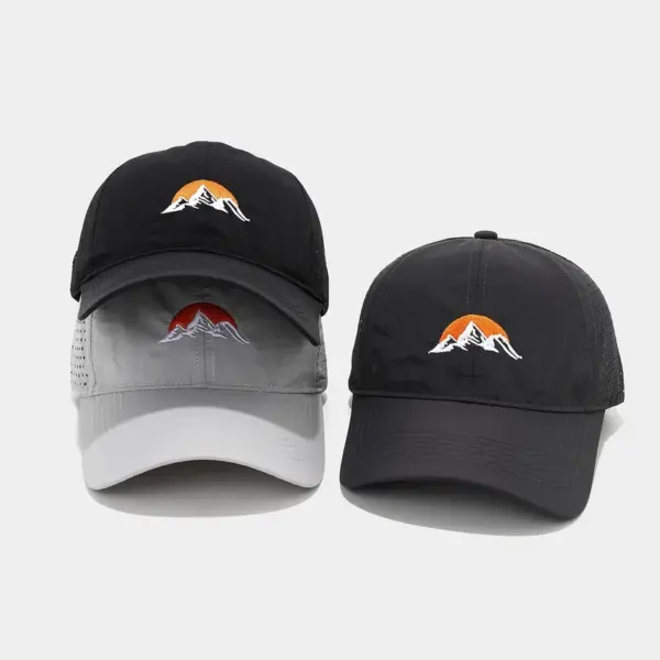 Wholesale Outdoor Mountain Peak Large Embroidery Sun Baseball Cap Quick-Dry Breathable Duckbill Cap Casual Sports Unisex Hat