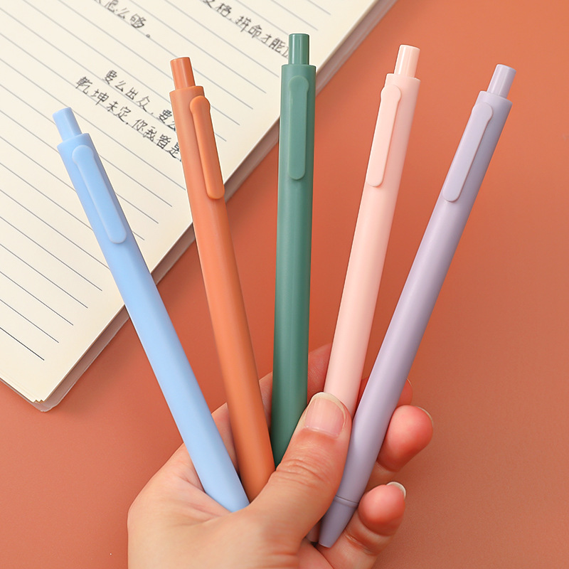 Wholesale Morandi Gel Pen Student Pure Color Simple Signature Pen Creative Macaron Color Water Pen Office Stationery Water-Based Pen