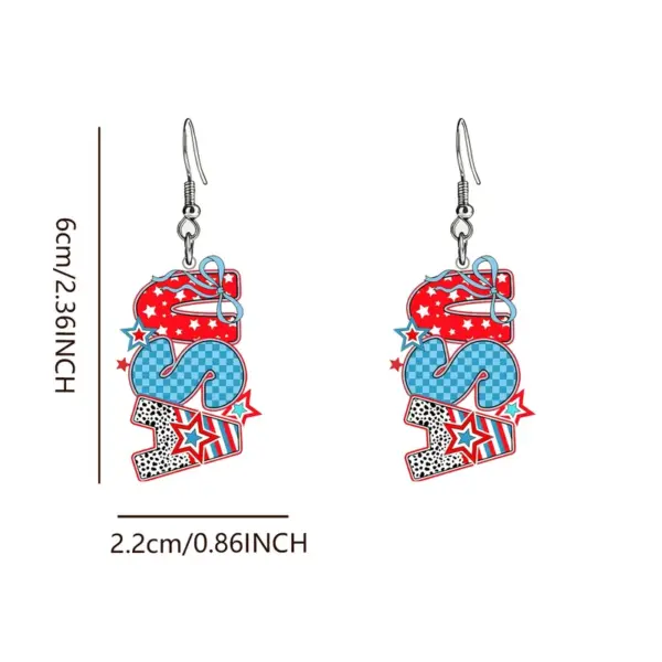 oly-ce8adb2e67503289fa6238e3fb9f5dcd Wholesale Retro Multicolor Acrylic Drop Earrings For Women With 304 Stainless Steel Ear Pins