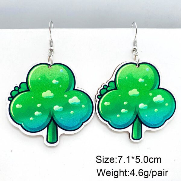 oly-ceb08dfd176ec7eb795810ade12591e2 Wholesale St. Parcret festival earrings dwarf lucky grass rainbow beard Irish wooden earrings Cross