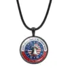 Wholesale Unisex US Sweater Chain Necklace In Ferroalloy With Artificial Crystal Inlay And Electroplated Finish