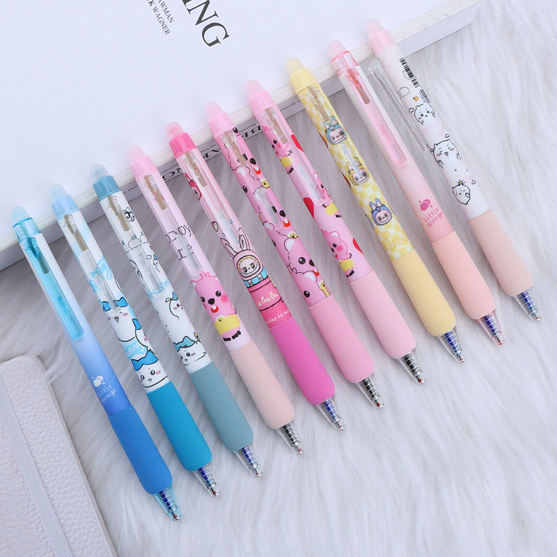 Wholesale Cartoon Colorful Erasable Gel Pen Press Thermal Erasable Water Pen Primary School Students' Easy Erasable Water-based Erasable Pen in stock