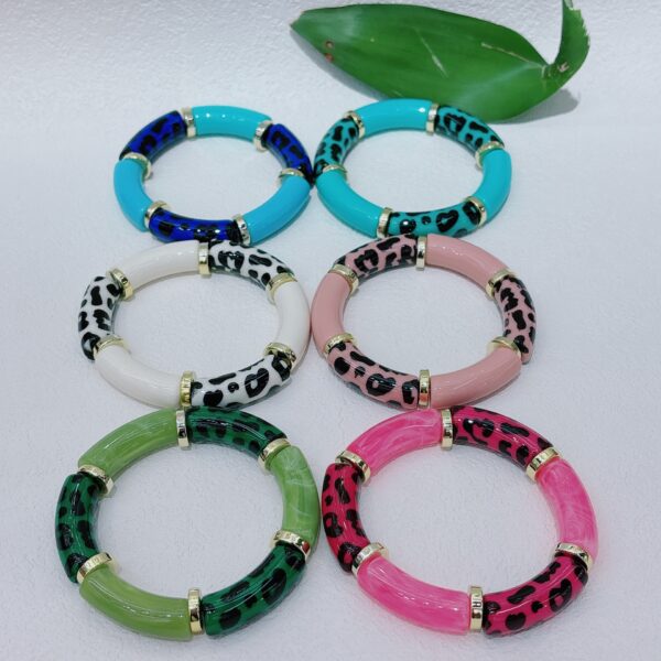 oly-ced4f74eec6ec1954a9ae6719b73e8d1 Wholesale Fashion Personality Leopard Bend Tube Bracelet Curved Bamboo Tube Women's Stamping Rope Friendship Bracelet Jewelry