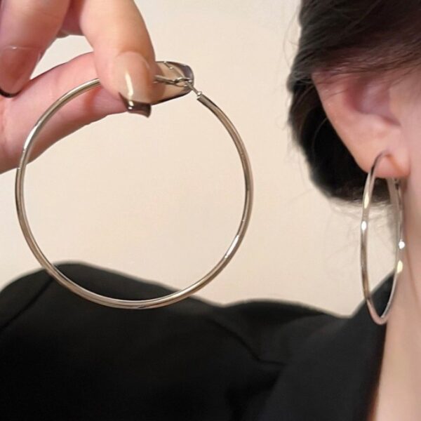 oly-ced50e28f88ea0c06d3efd4bacac6b04 Wholesale big ring earrings women tide circle earrings simple cold style temperament net red earrings