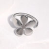 oly-ceea83a180efefa35deb6f0738ba7354 Wholesale Stainless steel ring that won't fade, gold-plated flower ring, adjustable titanium steel ring.