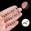 Wholesale 1 Piece Ear Cartilage Rings & Studs Vintage Style French Style Simple Style Crown Flower Butterfly 316L Stainless Steel Copper Waterproof Non Tarnish Surgical Steel Zircon