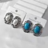 Wholesale 304 Stainless Steel Artificial Pearl Oval Women's Earrings Feminine Style Unisex
