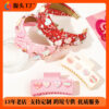 Wholesale Valentine's Day Headband Pink Love Hairpin Fabric Wide-Brimmed Headband Women's Grabber Shark Clip