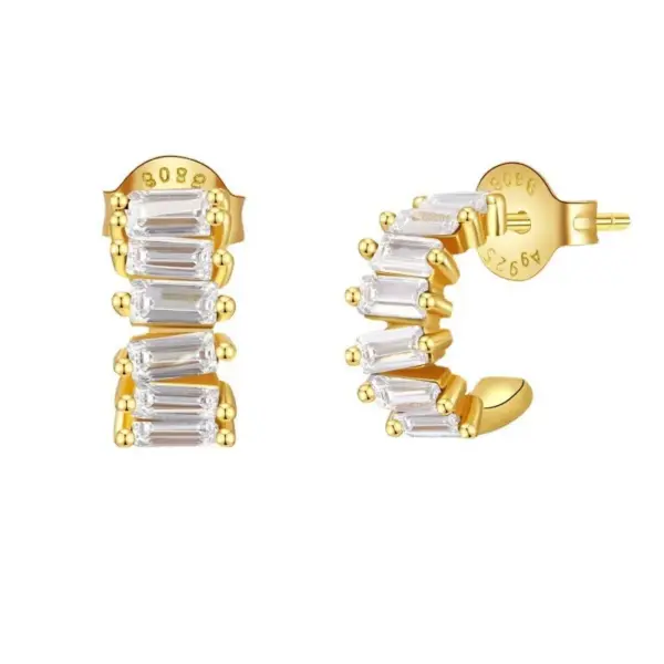 Wholesale 1 Pair Simple Style Geometric Copper Zircon Earrings