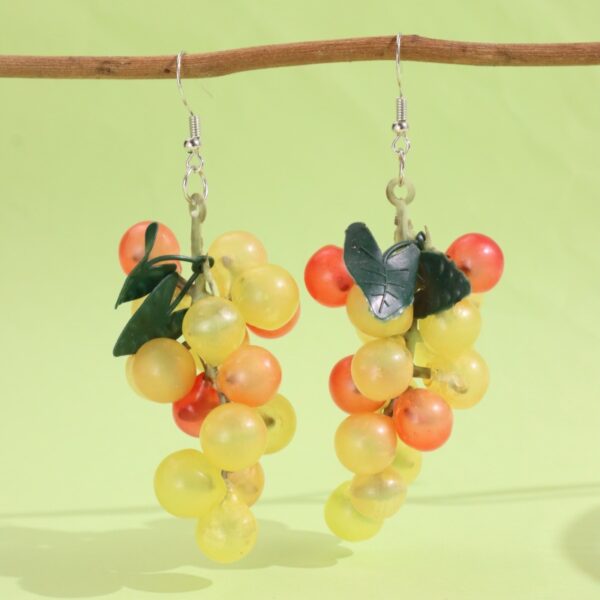 oly-cf2c83cab01188d834f60e17c94b3999 Wholesale personality simulation three-dimensional fruit earrings earrings fun grape earrings sweet cherry fruit earrings earrings