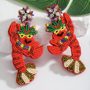 Wholesale 2025 New Cross-Border Earrings Mexican Festival Handmade Rice Bead Earrings Personalized Trendy Women's Earrings Hip-Hop Style