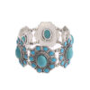 Wholesale Electroplated alloy turquoise bracelet, Bohemian style bracelet, antique silver jewelry, vintage ornaments, natural stone jewelry