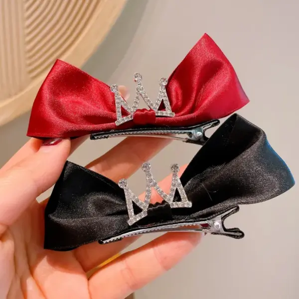 Wholesale Sweet Crown Hairpin For Girls Made Of Cloth, 1 PCS Package, Perfect Hair Accessory For Independence Day