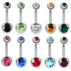 Wholesale Belly Rings Ethnic Style Geometric Stainless Steel Diamond Artificial Gemstones