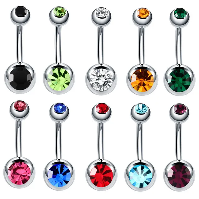 Wholesale Belly Rings Ethnic Style Geometric Stainless Steel Diamond Artificial Gemstones