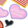 Wholesale 1 Piece 1 Set Letter American Flag Retro Classic Style Felt Clothing Sticker Patches