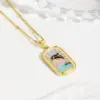 Wholesale Handmade Animal Pendant Necklace In Golden Plated Copper With Water Plating, Featuring Ball Chain For Sibling Suit