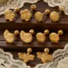 Wholesale Ocean Stud Earrings For Women, Waterproof Non Tarnish 316 Stainless Steel With 18K Real Gold PVD Coated, 0.03µm Thick Plating
