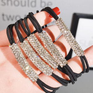 1# silver thin tube hair ring
