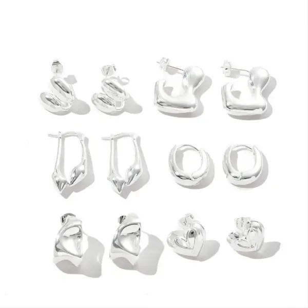 Wholesale 1 Pair Ig Style Geometric Irregular Polishing Plating Copper 18k Gold Plated Earrings Ear Studs